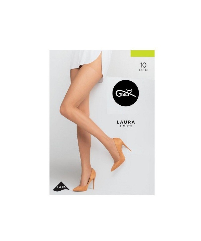 Gatta Laura 10 den 5-XL punčochové kalhoty, 5-XL, nero/černá