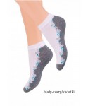 Steven art.042 Dámské kotníkové ponožky, se vzorem