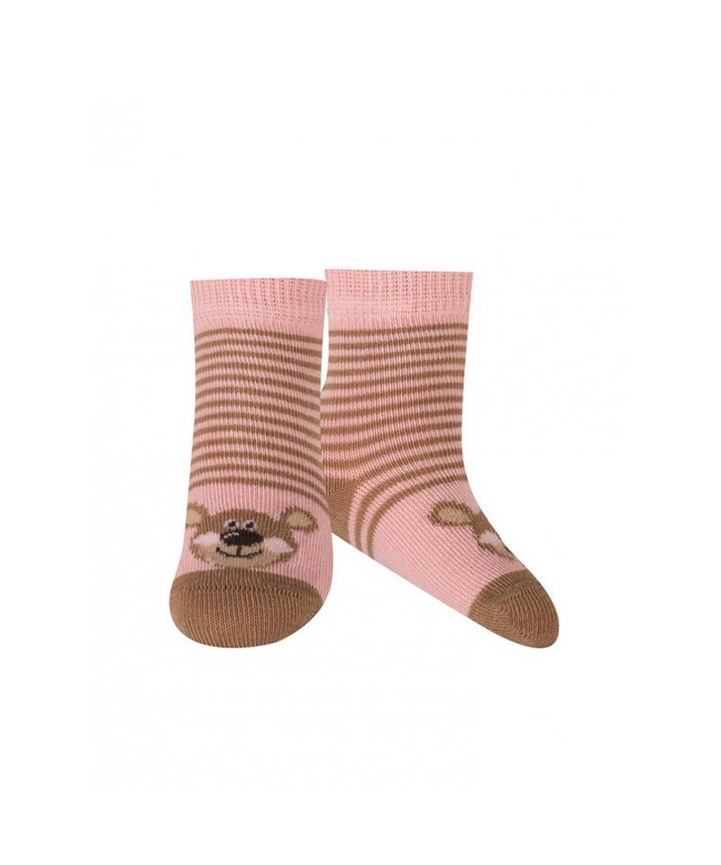 Wola Girl s vzorem W14.01P 0-2 lat ponožky, 12-14, pink