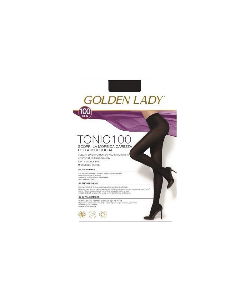Golden Lady Tonic 100 den punčochové kalhoty, 4-L, nero/černá