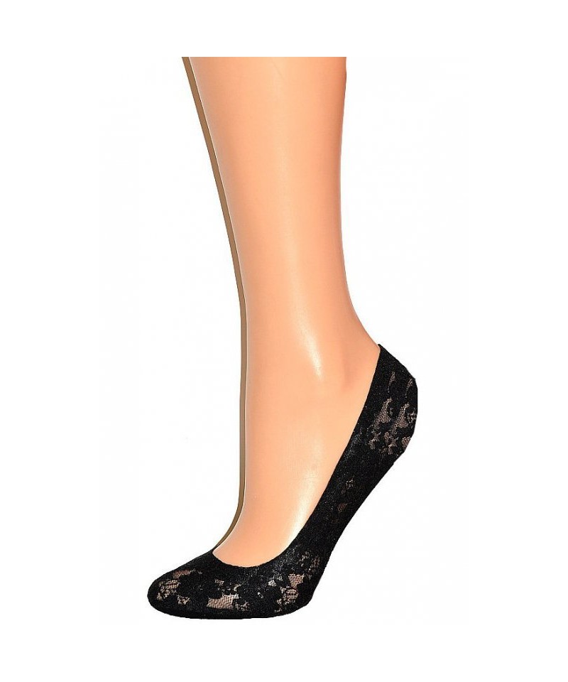 Rebeka Silikon  10920 dámské ponožky, krajka, 35-40, černá