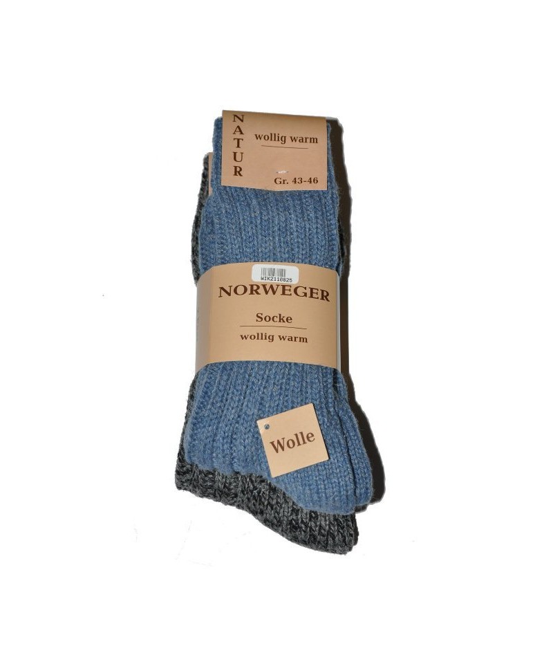 WiK art.21108 Norweger Socke A\'2 Pánské ponožky, 43-46, šedá-šedá světlý