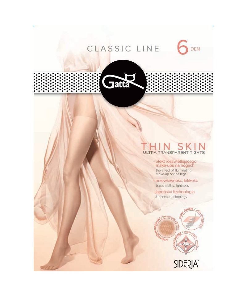 Gatta Thin Skin 6 den punčochové kalhoty, 2-S, Visone