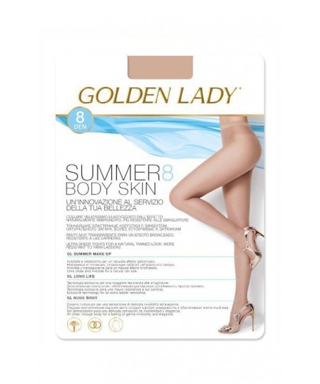 Golden Lady Summer Body Skin 8 den 5-XL punčochové kalhoty