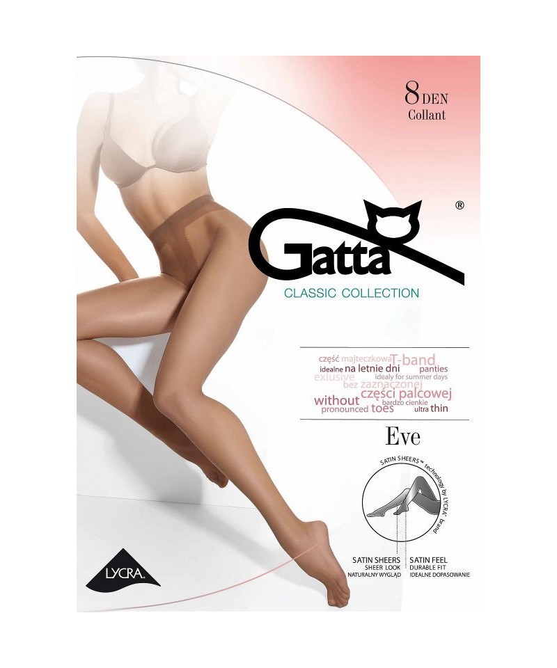 Gatta Eve 8 den 5-XL punčochové kalhoty, 5-XL, Beige