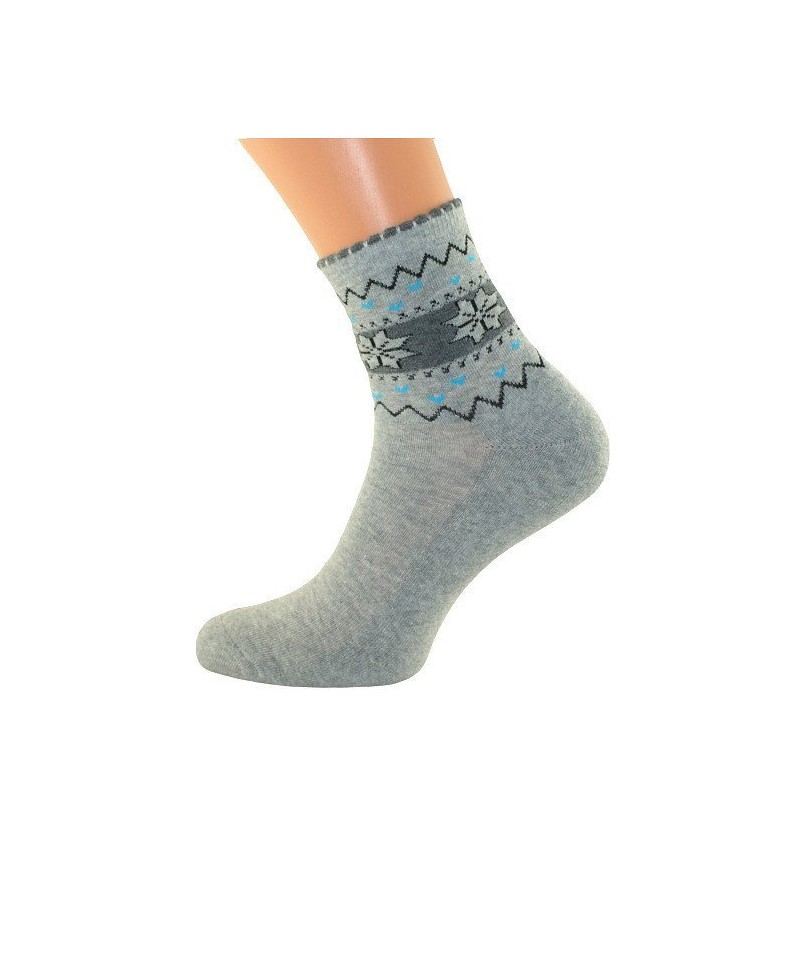 Bratex Women Vzory, polofroté 051 ponožky, 39-41, modrá melanž