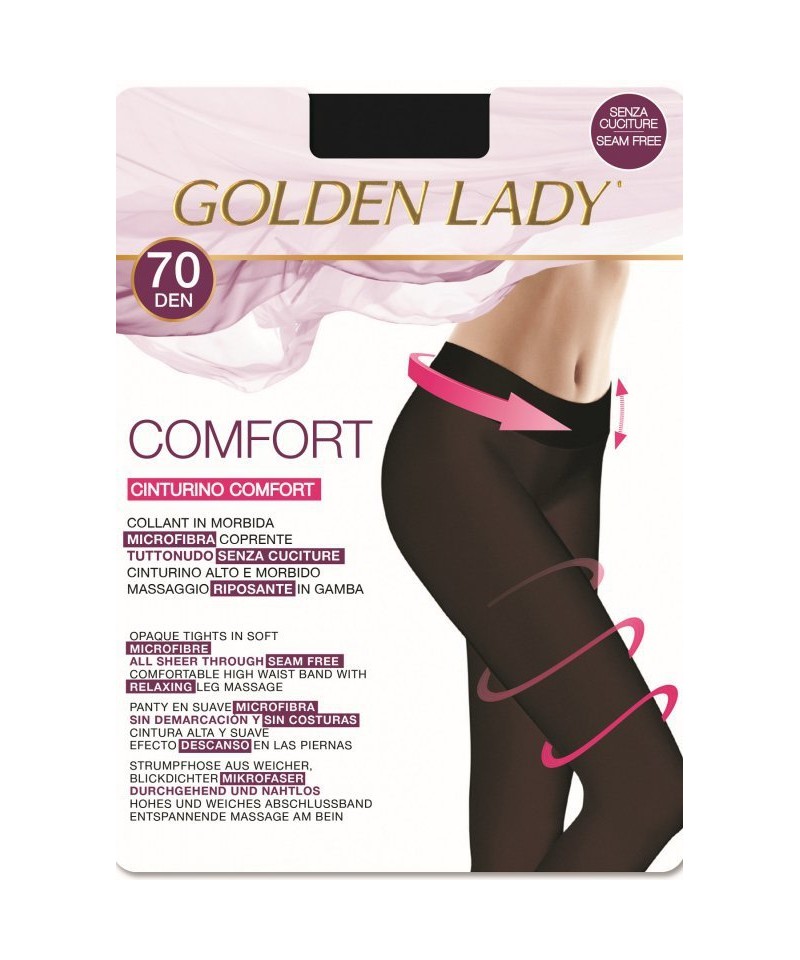 Golden Lady Comfort 70 den punčochové kalhoty, 4-L, nero/černá