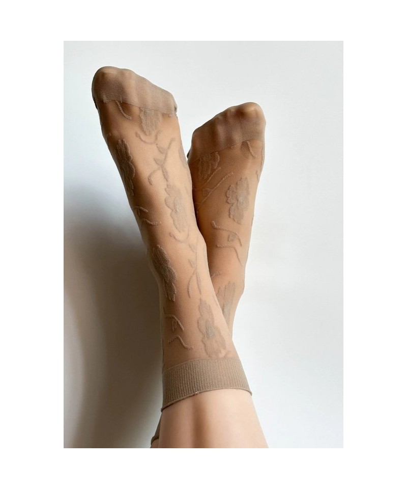 Veneziana Fiore dámské ponožky, UNI, nero/černá