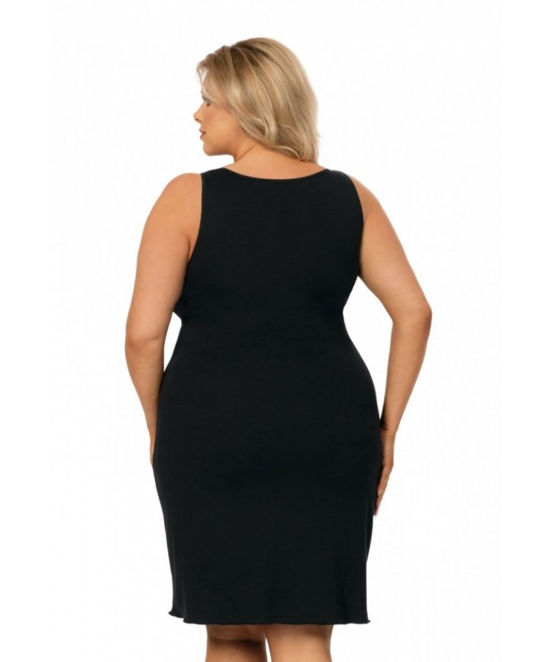 Donna Sarah Noční košile Size Plus, 4XL, černá