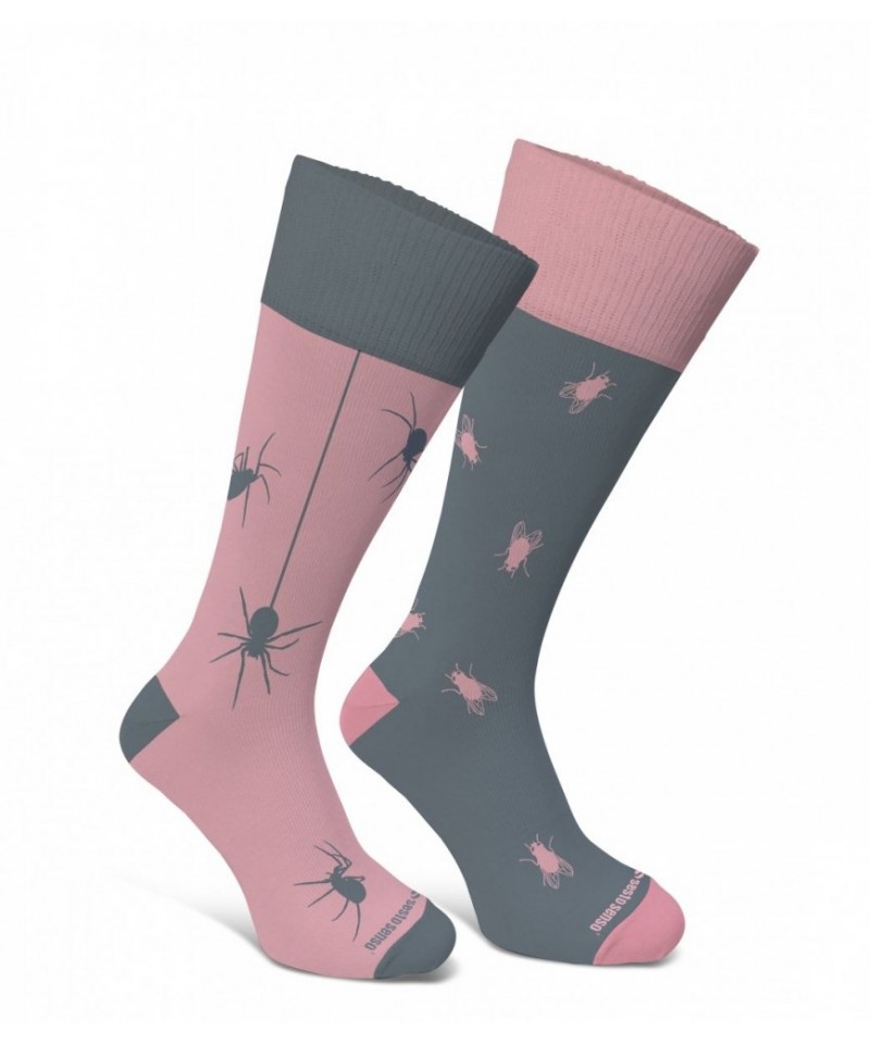 Sesto Senso Finest Cotton pavouk/moucha Ponožky, 43-46, šedo-růžová
