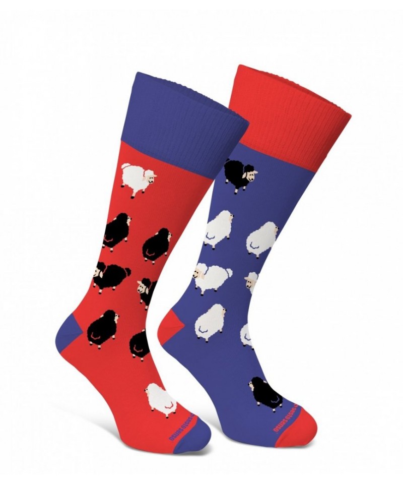 Sesto Senso Finest Cotton Duo Beránci Ponožky, 43-46, červeně-modrá