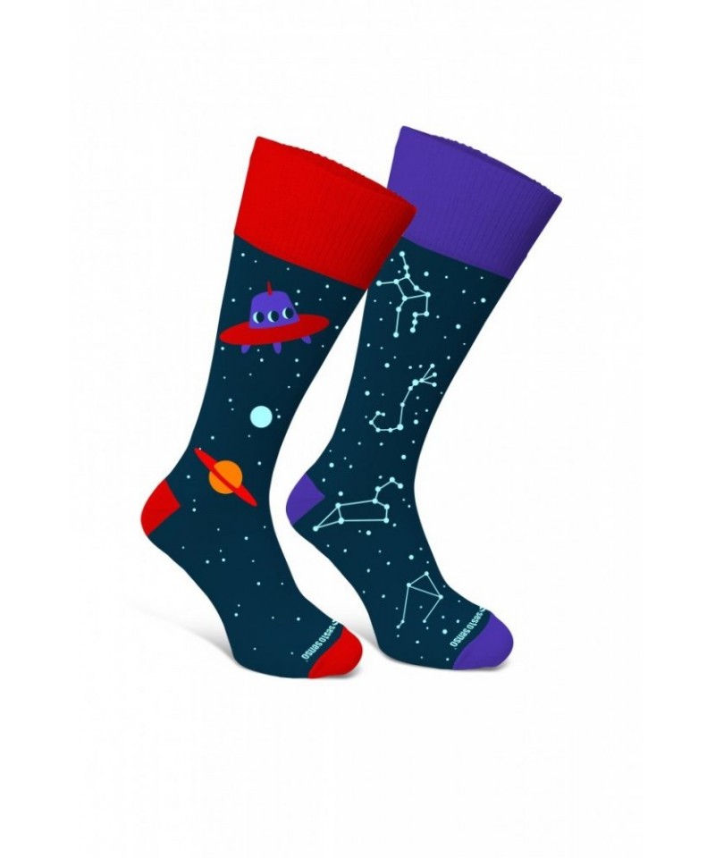 Sesto Senso Finest Cotton Duo Kosmos Ponožky, 39-42, modrá/vzor