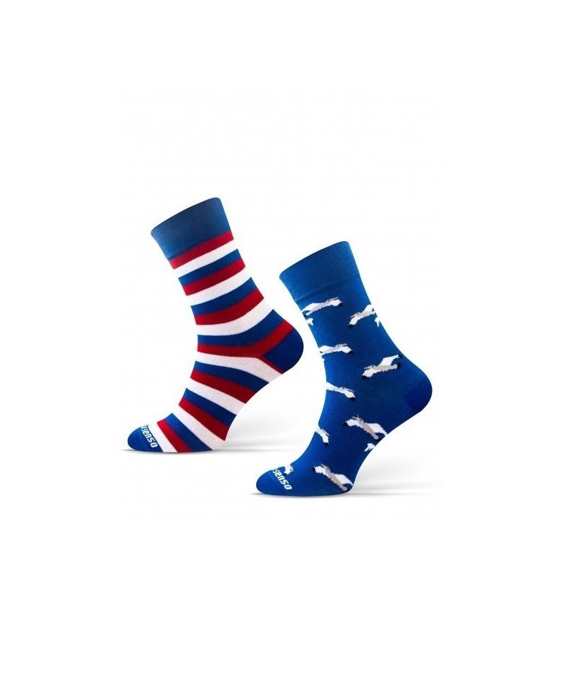 Sesto Senso Finest Cotton Duo Racek Ponožky, 43-46, modrá/vzor