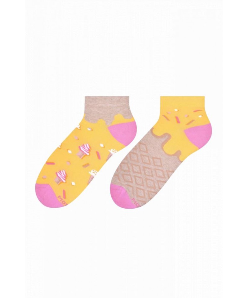 More 034 Dámské asymetrické ponožky, 39-42, růžová