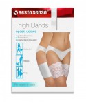 Sesto Senso Thigh Bands hladký bílý Pás na stehna