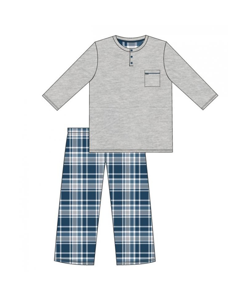 Cornette 125/169 Dave Pánské pyžamo, XL, Melanžově