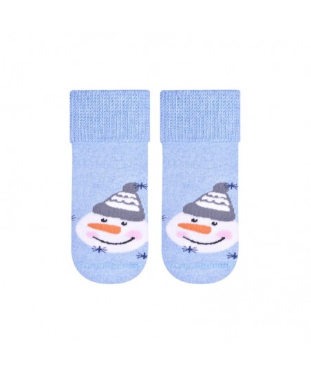 Steven 156 sněhulák modré Dětské ponožky