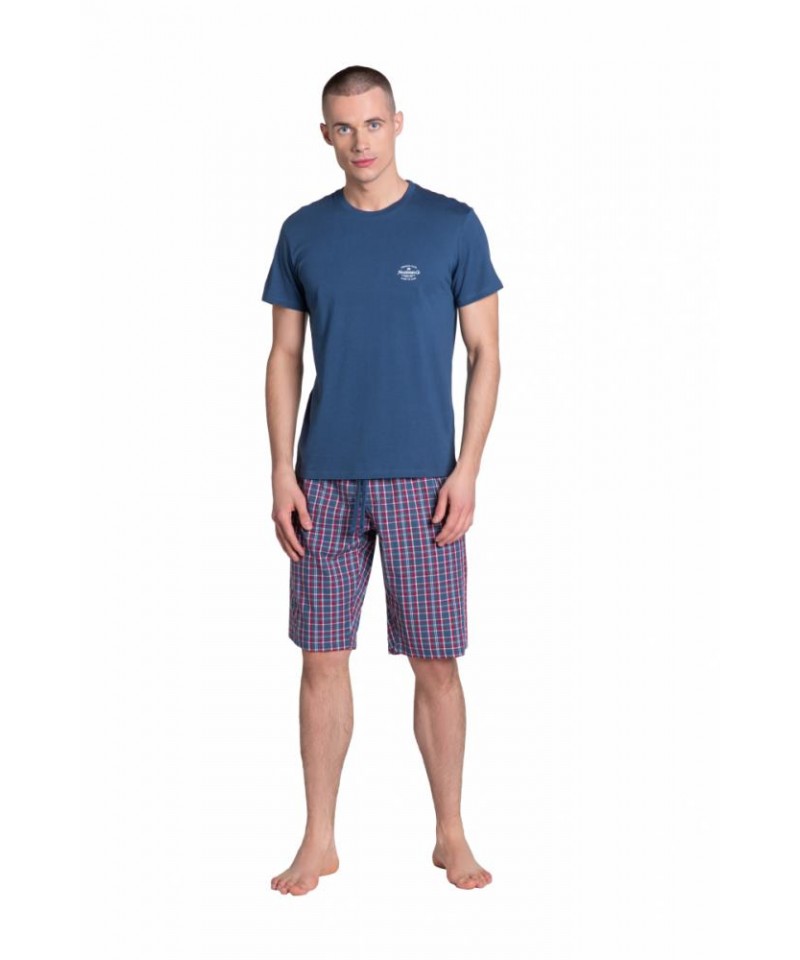 Henderson Zeroth 38364-59X tmavě modré Pánské pyžamo, L, modrá
