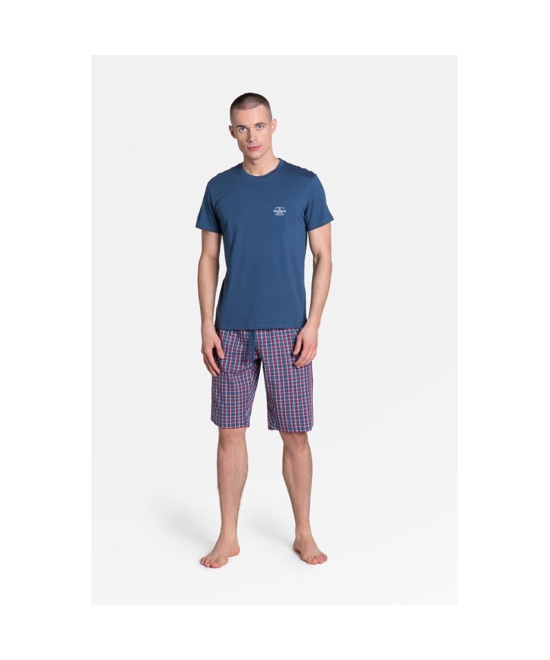 Henderson Zeroth 38364-59X tmavě modré Pánské pyžamo, L, modrá
