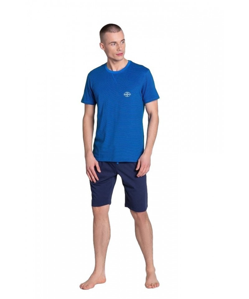Henderson Drake 38878-59X tmavě modré Pánské pyžamo, M, modrá