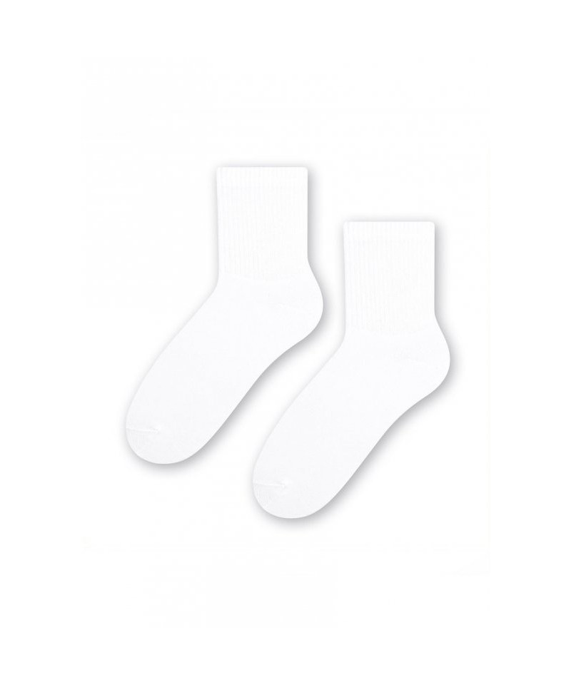Steven art.022 hladké Chlapecké ponožky, 35-37, bílá
