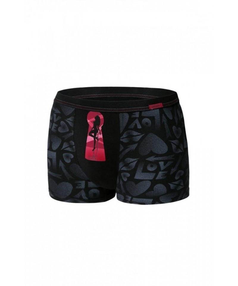 Cornette valentýnské Dancer Pánské boxerky, XL, černá
