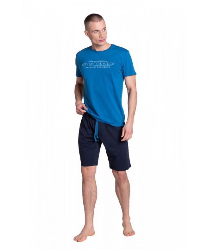 Henderson Deal 38880-55X Pánské pyžamo, M, modro-modrá