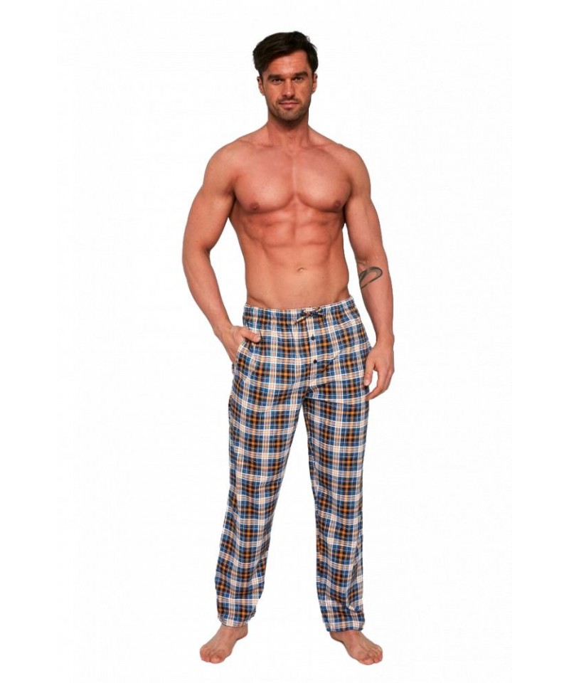 Cornette 691/30 662402 Pánské pyžamové kalhoty, M, jeans-musztardowy