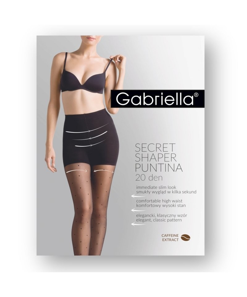 Gabriella Secret Shaper 680 puntina Punčochové kalhoty, 2, černá