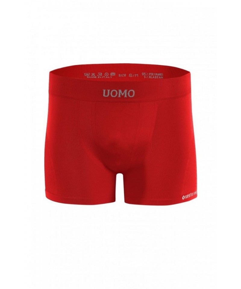 Sesto Senso Solar červené Pánské boxerky bezešvé, L/XL, červená
