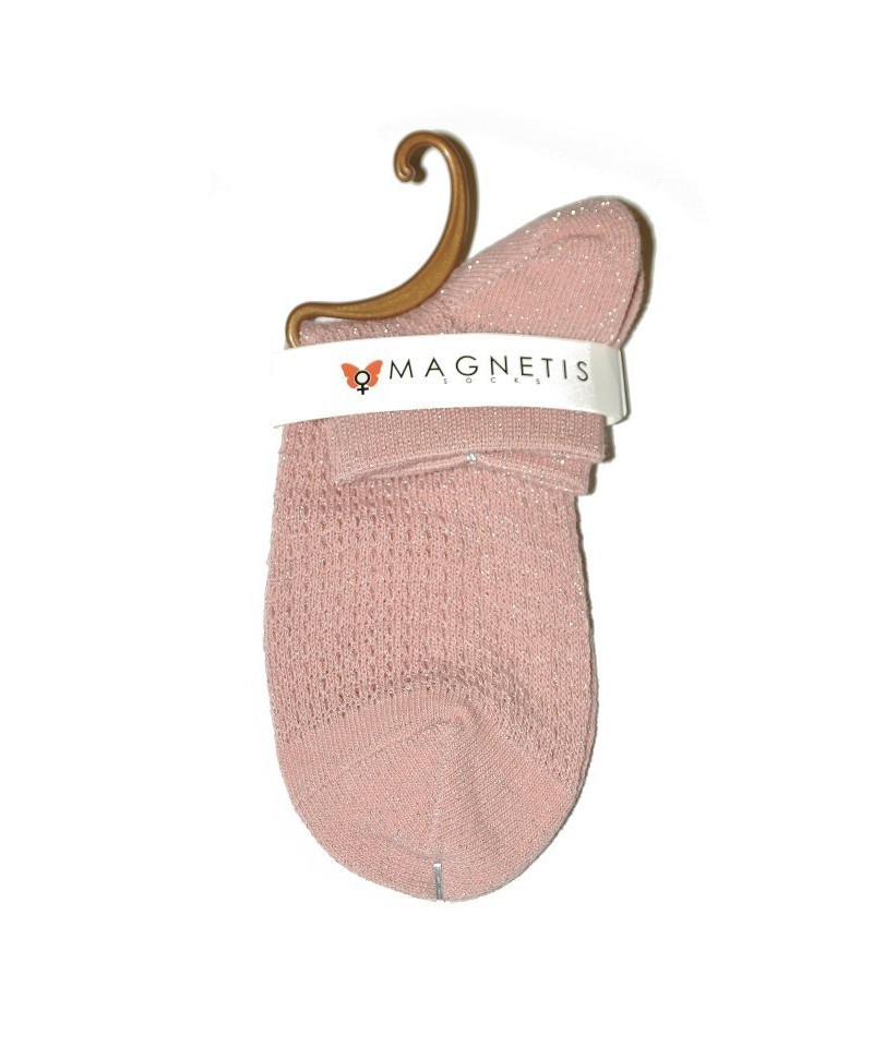 Magnetis 13529 ažur Lurex Dámské kotníkové ponožky, UNI, miodowy