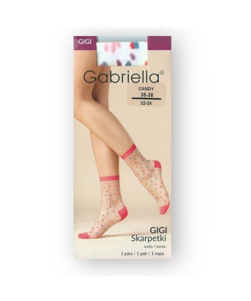 Gabriela Gigi 524 candy Dámské ponožky, 39/41, bílá