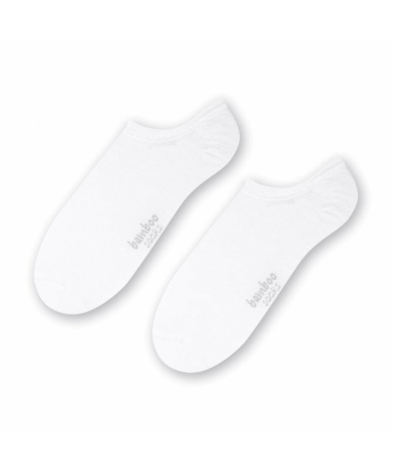 Steven 094 bílé Pánské kotníkové ponožky, 44/46, bílá