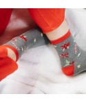 Steven 136 019 vánoční dekorace šedé Dámské ponožky
