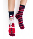 Steven art.136 Vánoční asymetrické dámské ponožky