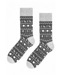 Steven 136 071 šedé norský vzor Pánské ponožky