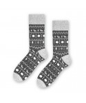 Steven 136 071 šedé norský vzor Pánské ponožky