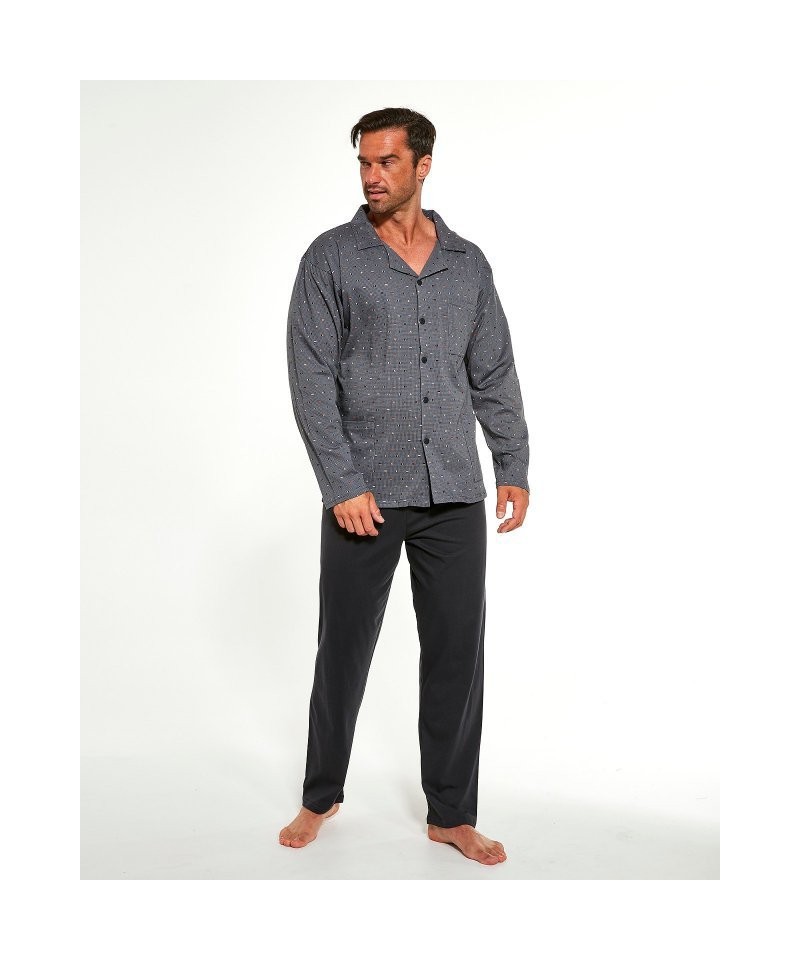 Cornette 114/49 387702 Pánské pyžamo plus size, 4XL, šedá