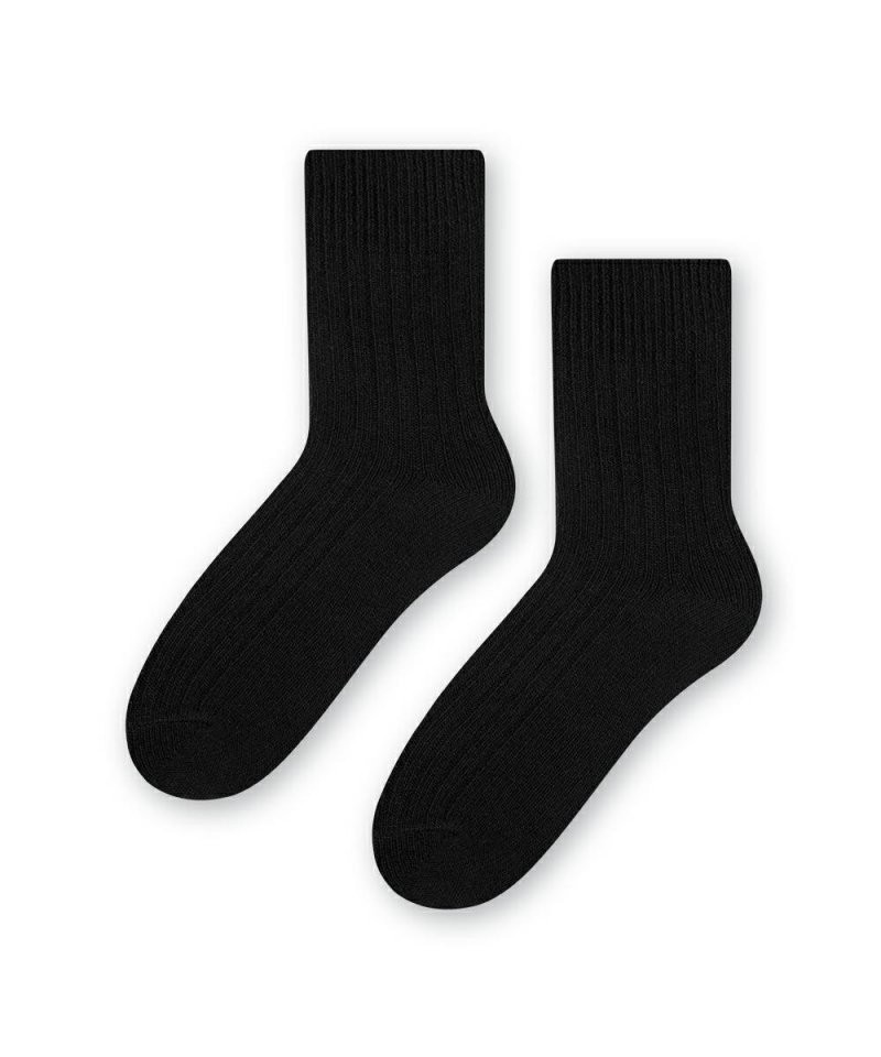 Steven vlněné 093 černé Dámské ponožky, 35/37, černá