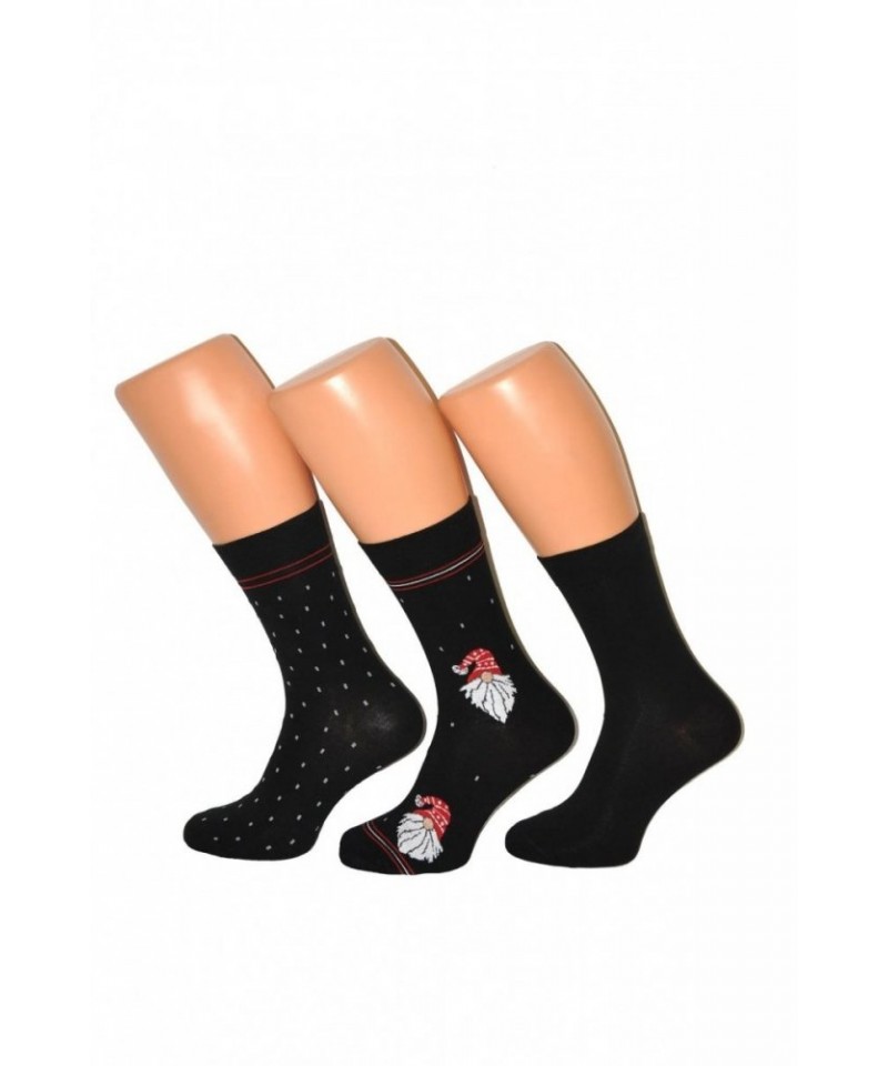 Cornette Premium A47 vánoční A\'3 Pánské ponožky, 45-47, černá
