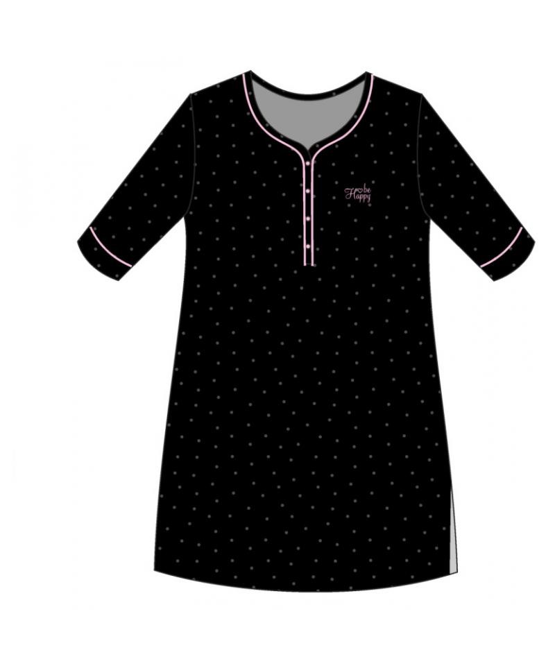 Cornette Be happy 2 485/296 Noční košilka, L, černá