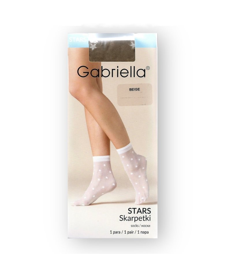 Gabriella Stars 527 béžové Dámské ponožky, one size, Beige