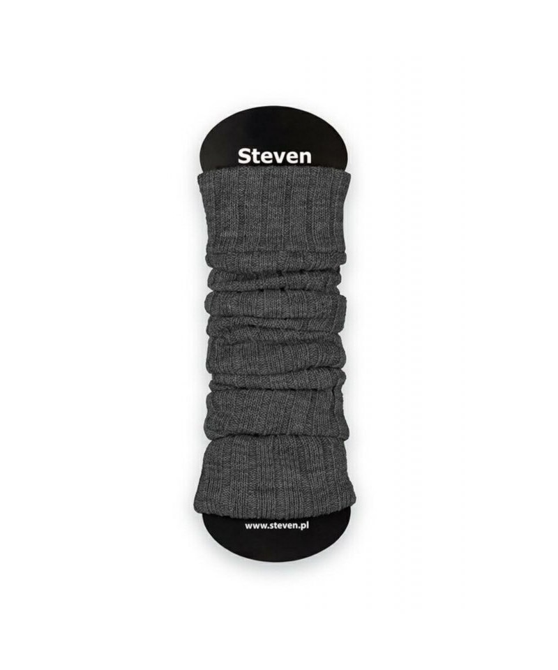 Steven 068 vlněné tmavě šedý melanž Dámské návleky, one size, šedá