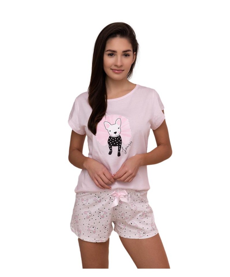 Sensis Mila Dámské pyžamo, S, růžově-bílá