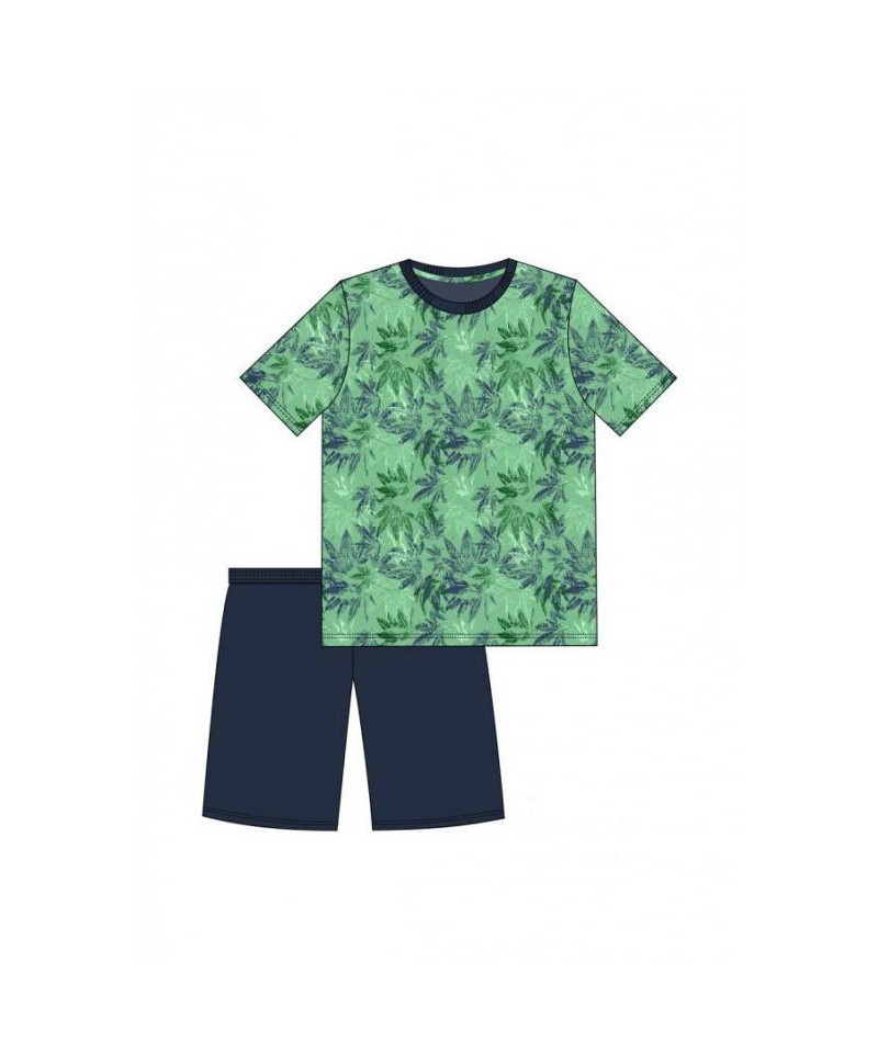 Cornette F&Y 265/41 Leaves Chlapecké pyžamo, 182/L, zelená