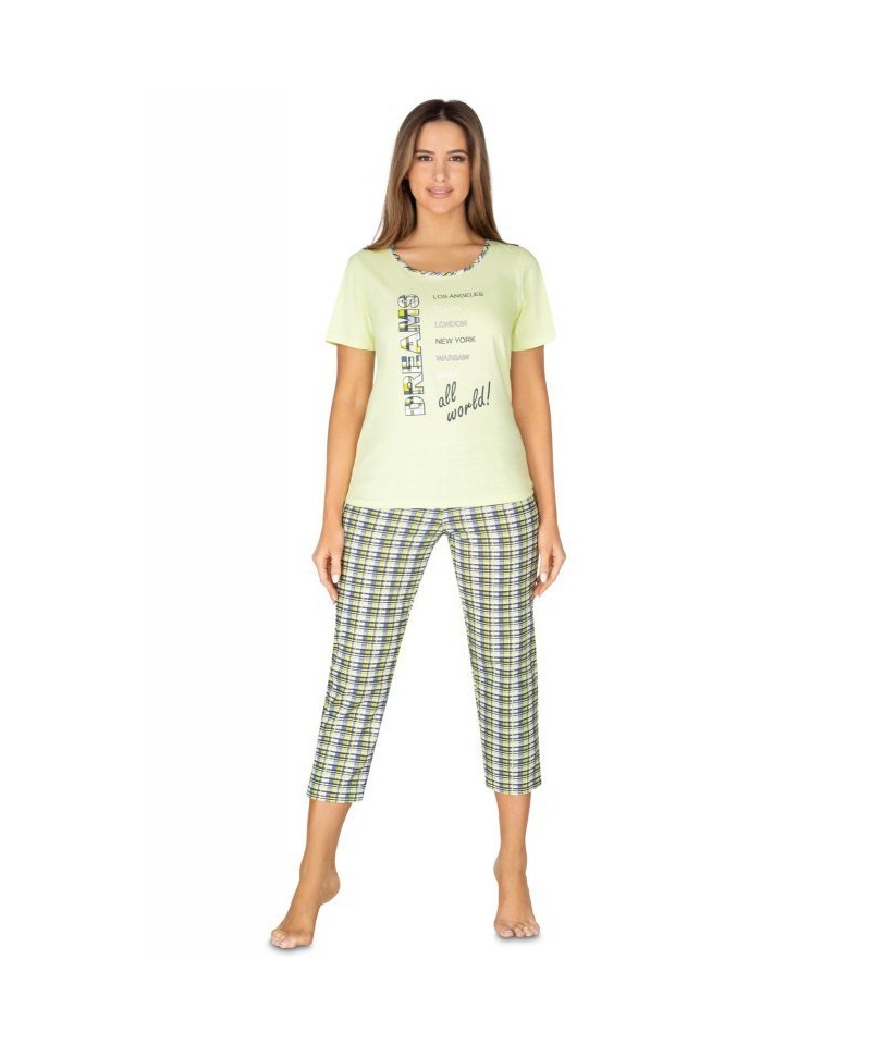Regina 988 Dámské pyžamo plus size, 3XL, zelená