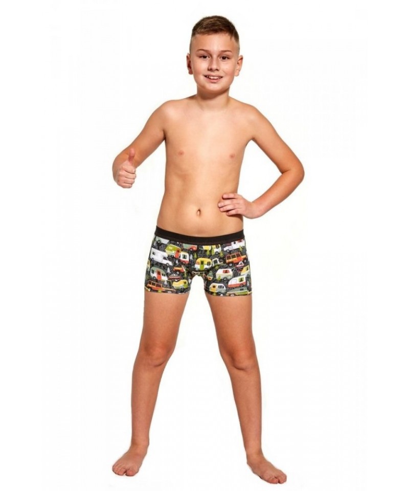 Cornette Young Boy 700/122 Camper Chlapecké boxerky, 158-164, Grafitová