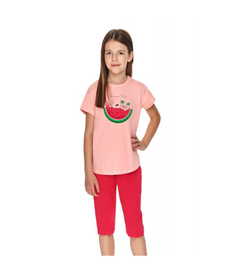 Taro Valentina 2710 růžové Dívčí pyžamo, 122, růžová