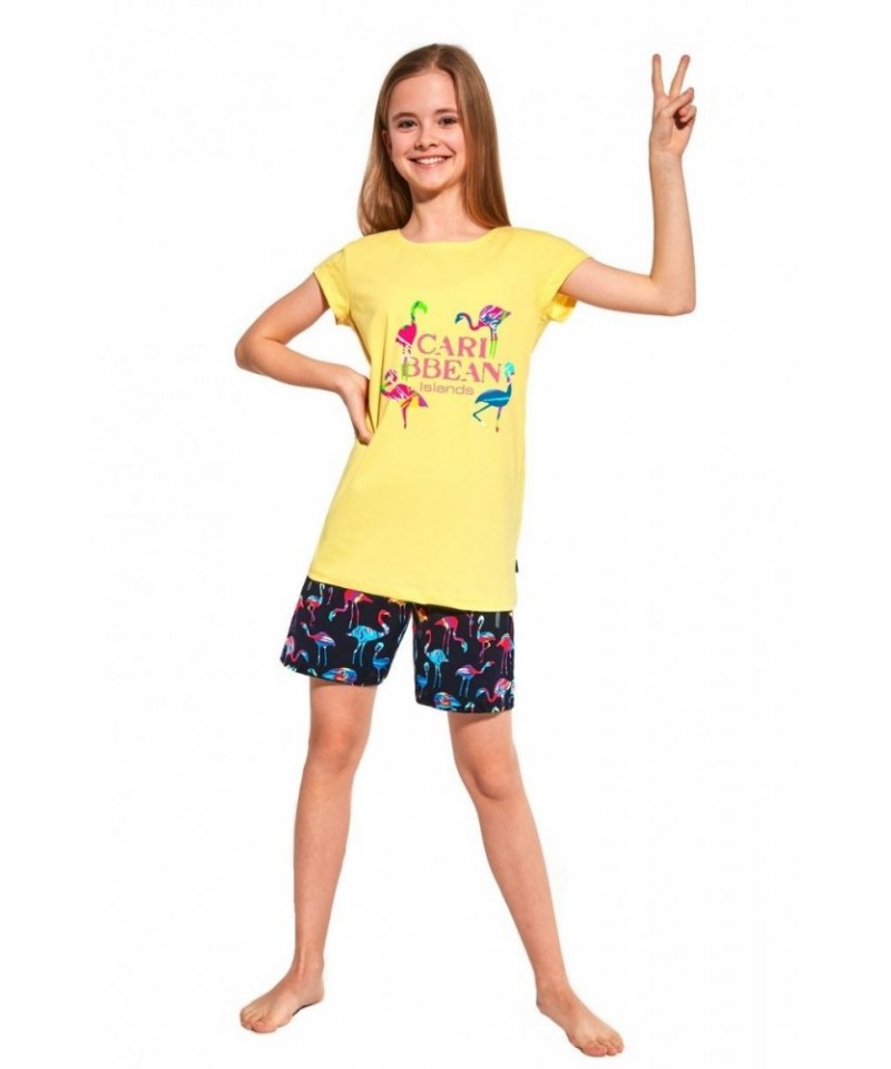 Cornette Kids Girl 787/93 Caribbean Dívčí pyžamo, 98-104, žlutá