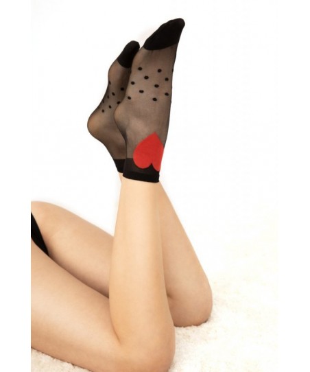 Fiore Fairy G 1125  black/red Dámské ponožky